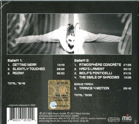 Ballet 1+2 - CD Audio di Klaus Schulze - 2