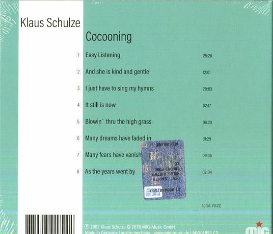 Cocooning - CD Audio di Klaus Schulze - 2