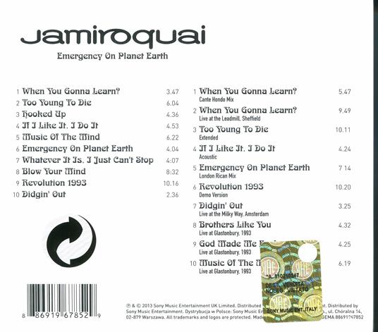 Emergency on Planet Earth (Remastered Edition) - CD Audio di Jamiroquai - 2