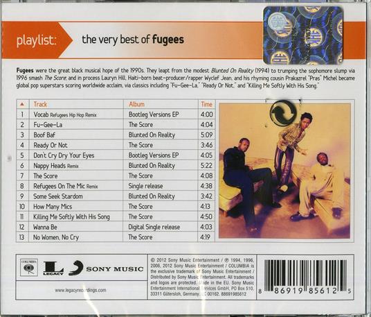 Playlist. The Very Best of - CD Audio di Fugees - 2