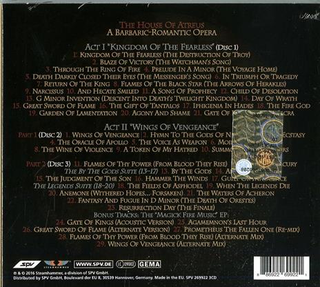 The House of Atreus (Digipack) - CD Audio di Virgin Steele - 2
