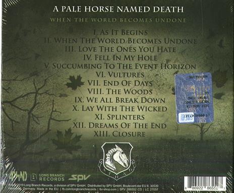 When the World Becomes Undone - CD Audio di A Pale Horse Named Death - 2