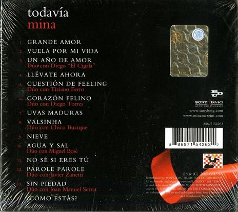 Todavía (Digipack) - CD Audio di Mina - 2