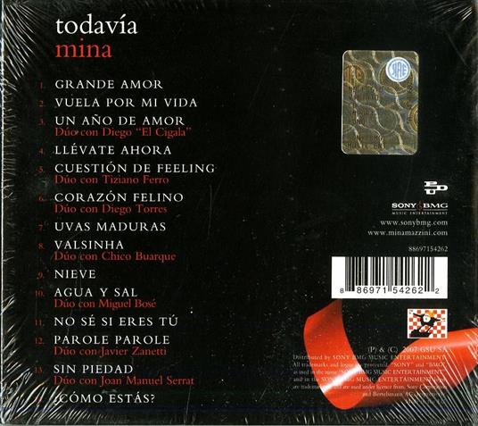 Todavía (Digipack) - CD Audio di Mina - 2