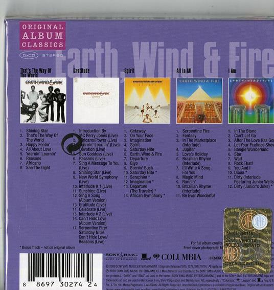 Original Album Classics - CD Audio di Earth Wind & Fire - 2