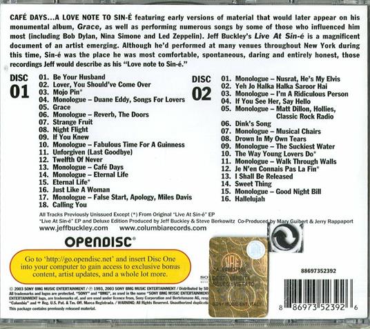 Live at Sin-é - CD Audio di Jeff Buckley - 2