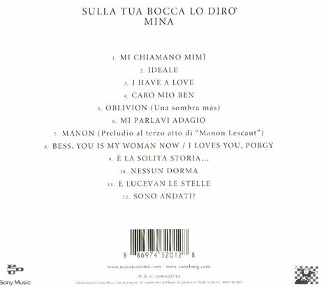 Sulla tua bocca lo dirò - CD Audio di Mina - 2