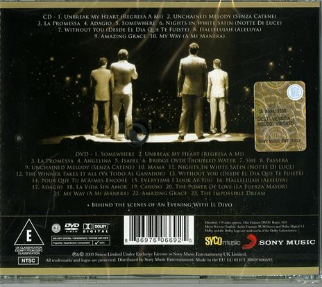 An Evening with Il Divo. Live in Barcelona - CD Audio + DVD di Il Divo - 2