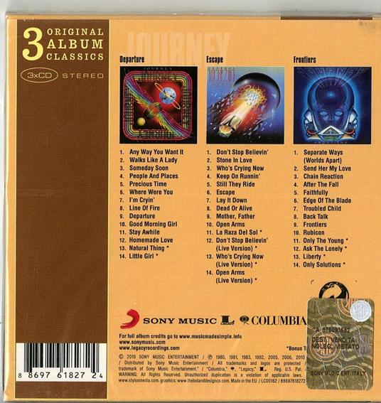 Original Album Classics - CD Audio di Journey - 2