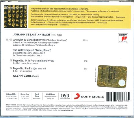 Variazioni Goldberg (Versione 1955) - CD Audio di Johann Sebastian Bach,Glenn Gould - 2