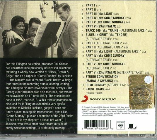 Black, Brown & Beige - CD Audio di Duke Ellington - 2