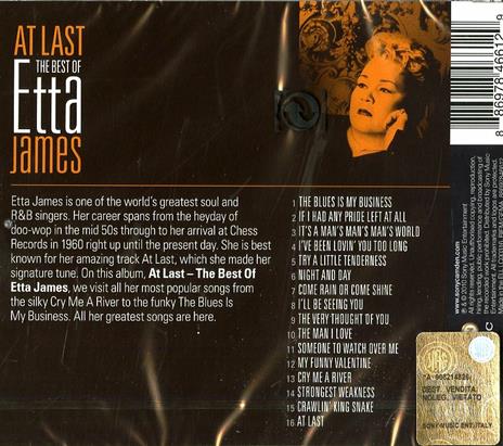 At Last. The Best of - CD Audio di Etta James - 2