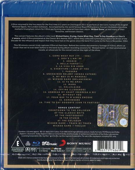 Il Divo. Live in London (Blu-ray) - Blu-ray di Il Divo - 2