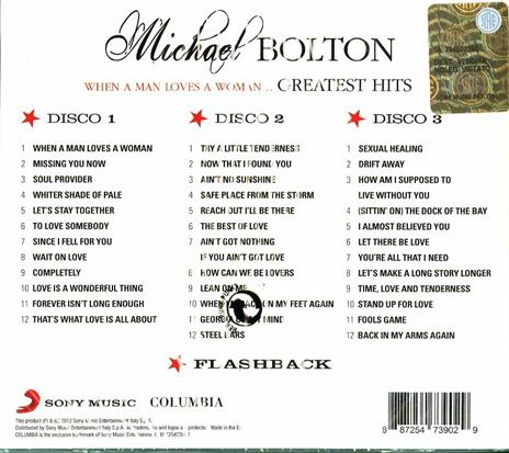 When a Man Loves a Woman. Greatest Hits - CD Audio di Michael Bolton - 2