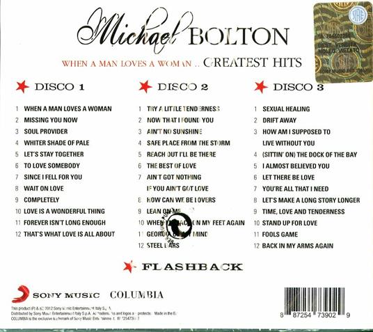 When a Man Loves a Woman. Greatest Hits - CD Audio di Michael Bolton - 2