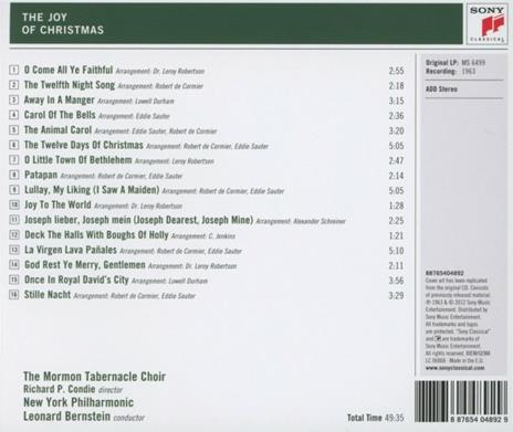 The Joy of Christmas - CD Audio di Leonard Bernstein - 2