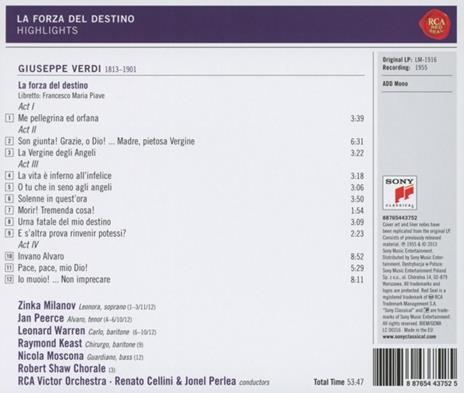 La forza del destino (Selezione) - CD Audio di Giuseppe Verdi - 2
