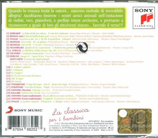 Amici animali. La classica per i bambini - CD Audio - 2