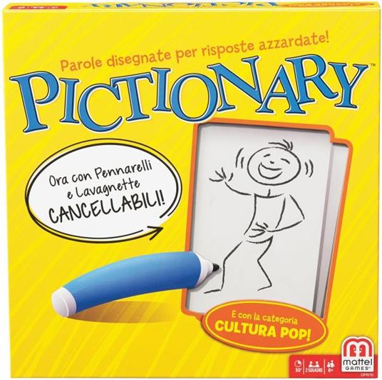 Pictionary - Gioco in Scatola per tutta la Famiglia, disegna e indovina le parole, Lingua Italiana, 8+anni - 8