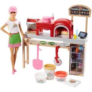Giocattolo Barbie Fairytale. Barbie Pizza Chef Playset (FHR09) Barbie