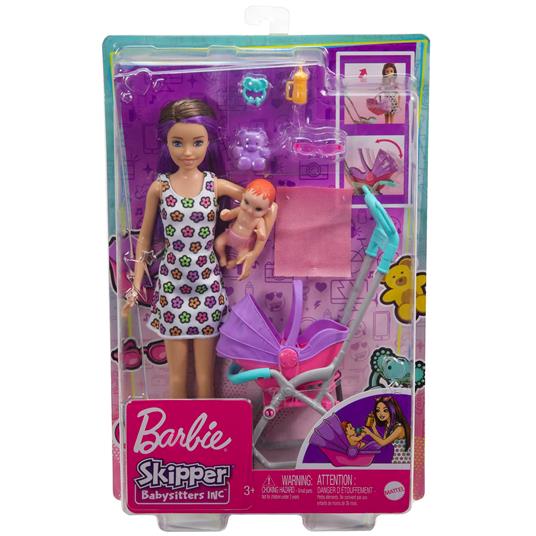 Barbie. Playset Babysitter con Bambola Skipper, Bebè, Mobili e Accessori, Assortimento Casuale - 5