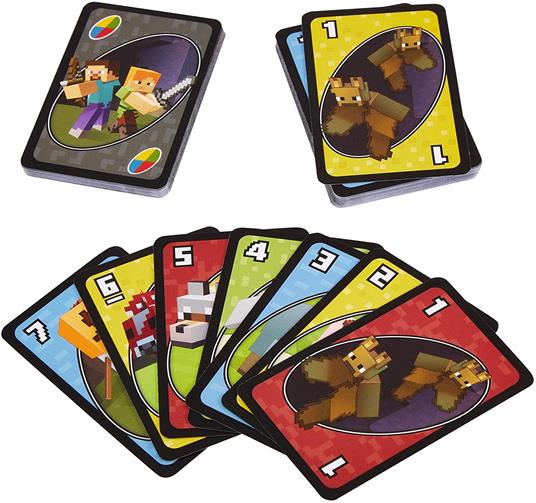 UNO - Gioco di Carte a tema Minecraft, per tutta la famiglia  - 8