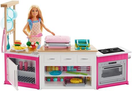 Barbie. Cucina con Bambola. Plastilina in 5 Colorazioni e Oltre 20 Accessori - 6