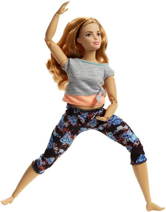 Barbie Bambola con 22 Punti Snodabili. Capelli Ondulati e Abiti da Yoga - 3