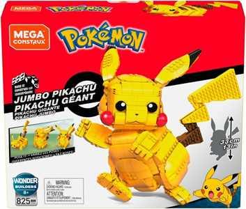 Giocattolo Mega Construx- Pokemon Pikachu Gigante da oltre 600 mattoncini, giocattolo da costruire per bambini 8+anni Mattel
