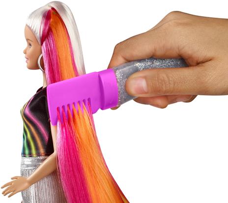 Barbie Capelli Arcobaleno Bambola con Accessori inclusi, Giocattolo per Bambini 3+ Anni. Mattel (FXN96) - 4