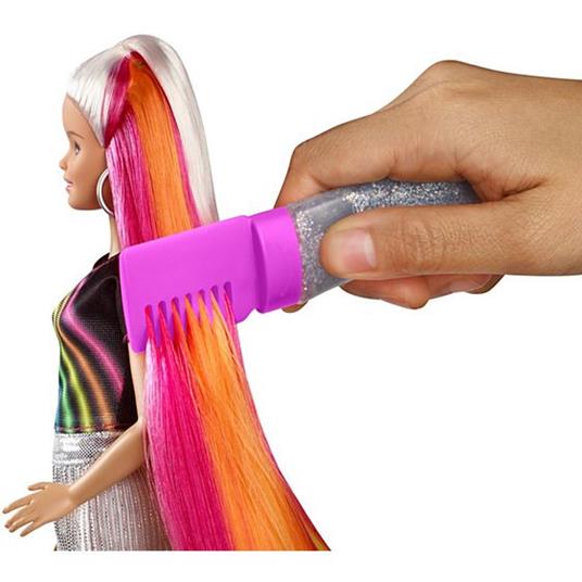 Barbie Capelli Arcobaleno Bambola con Accessori inclusi, Giocattolo per Bambini 3+ Anni. Mattel (FXN96) - 8