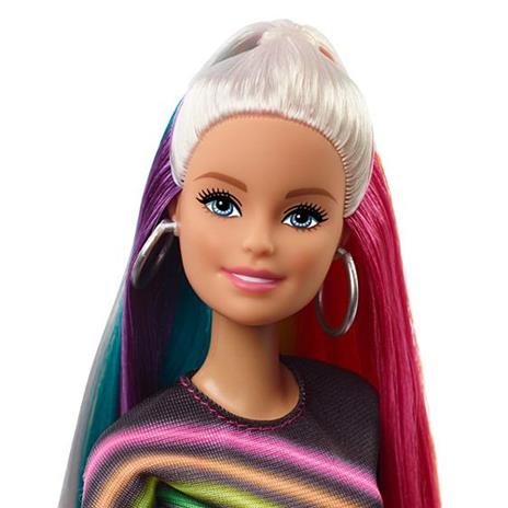Barbie Capelli Arcobaleno Bambola con Accessori inclusi, Giocattolo per Bambini 3+ Anni. Mattel (FXN96) - 11
