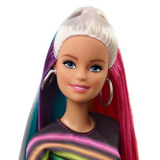 Barbie Capelli Arcobaleno Bambola con Accessori inclusi, Giocattolo per Bambini 3+ Anni. Mattel (FXN96) - 11