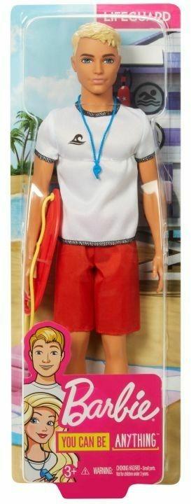 Barbie Ken Bagnino, Bambola con Accessori Giocattolo per Bambini 3+ Anni, FXP04