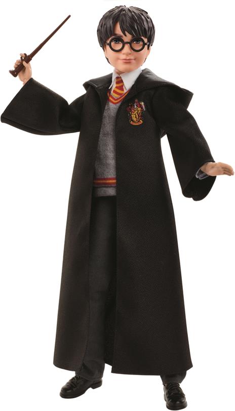 Harry Potter Personaggio Harry con Uniforme di Hogwarts e Bacchetta - 3
