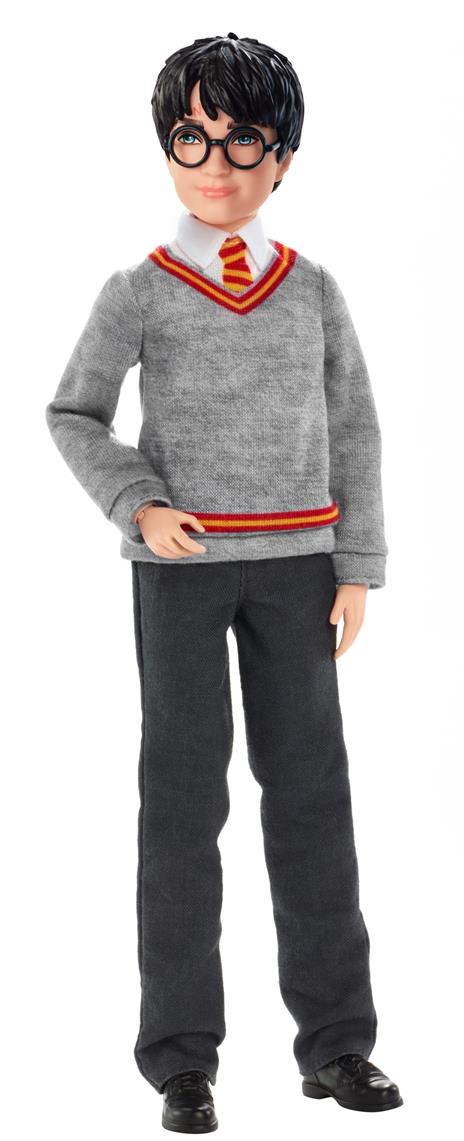 Harry Potter Personaggio Harry con Uniforme di Hogwarts e Bacchetta - 4