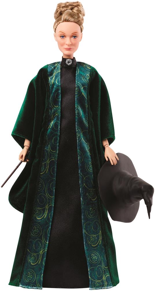 Harry Potter- Personaggio Professoressa McGranitt con Abiti, Cappello e Macchetta,da Collezionare - 5