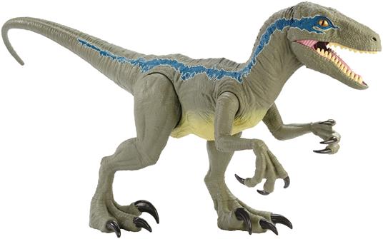 Jurassic World - Dino Rivals Velociraptor Blu Figurina Articolata Dinosauro, 37 cm