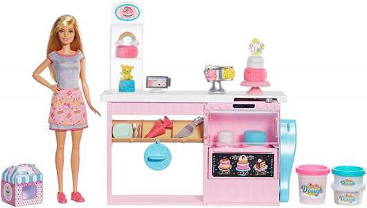 Giocattolo Barbie Playset Pasticceria con Bambola e Accessori da Cucina, 3+ Anni. Mattel (GFP59) Barbie
