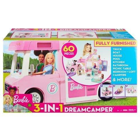 Barbie- Camper dei Sogni 3 in 1, Playset con 3 Veicoli e 50 Accessori - 5