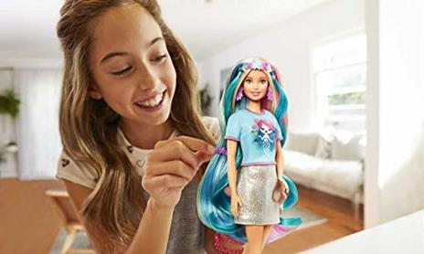 Barbie Bambola Capelli Fantasia A Tema Unicorni E Sirene con Accessori, Giocattolo Per Bambini 3+ Anni - 9