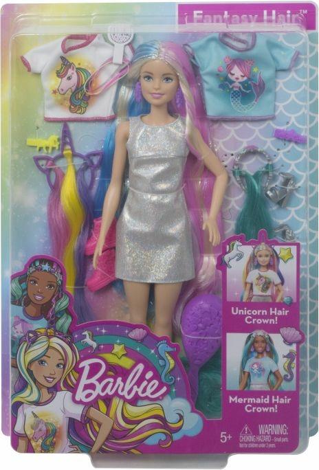 Barbie Bambola Capelli Fantasia A Tema Unicorni E Sirene con Accessori, Giocattolo Per Bambini 3+ Anni - 10