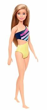 Barbie Beach Doll: Caucasian a Righe