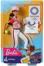 Barbie Olimpiadi Bambola Giocatrice di Softball, Giocattolo per Bambini 3+ Anni, Multicolore, GJL77