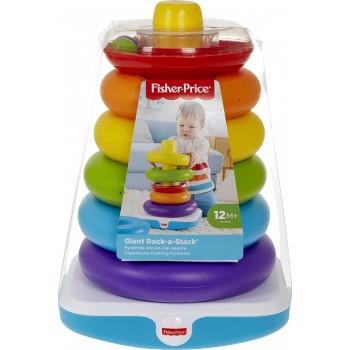 Fisher-Price Piramide 5 Anelli Gigante, Giocattolo Impilabile per Bambini 12+ Mesi. Mattel (GJW15)