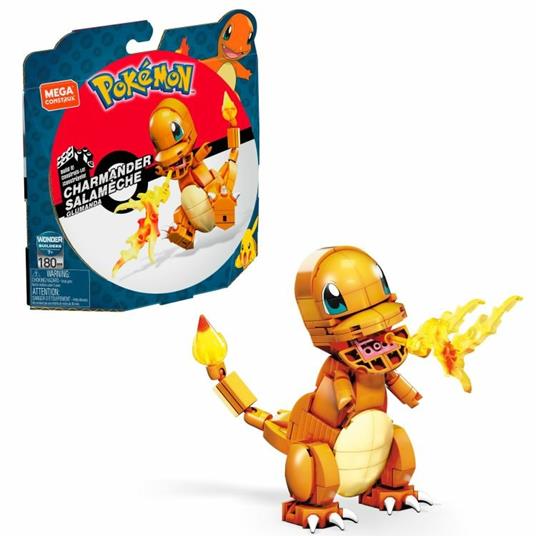 Mega Construx Pokémon Personaggio Charmander Assemblabile Giocattolo per Bambini 1+ Anni, GKY96 - 5