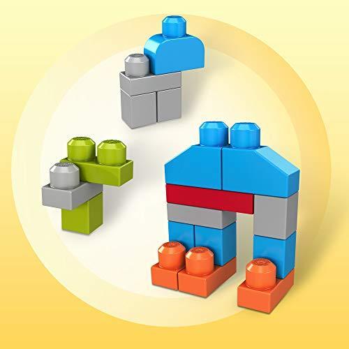 Mega Bloks Secchiello Cucciolo di Elefante con 25 Blocchi da Costruzione Giocattolo per Bambini 1+Anni, GPG21 - 4