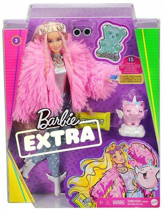 Barbie Extra Bambola con giacca lanosa rosa e maialino-unicorno, 10  Accessori alla Moda, Giocattolo per Bambini 3+ Anni - Barbie - Barbie Fab -  Bambole Fashion - Giocattoli