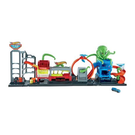 Hot Wheels Mega Autolavaggio Color Reveal City Playset con serbatoi d'acqua e Macchinina Color Reveal. Mattel (GTT96) - 2