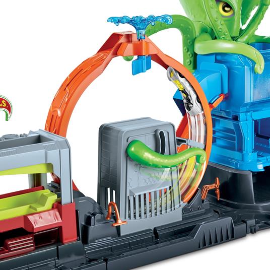 Hot Wheels Mega Autolavaggio Color Reveal City Playset con serbatoi d'acqua e Macchinina Color Reveal. Mattel (GTT96) - 3